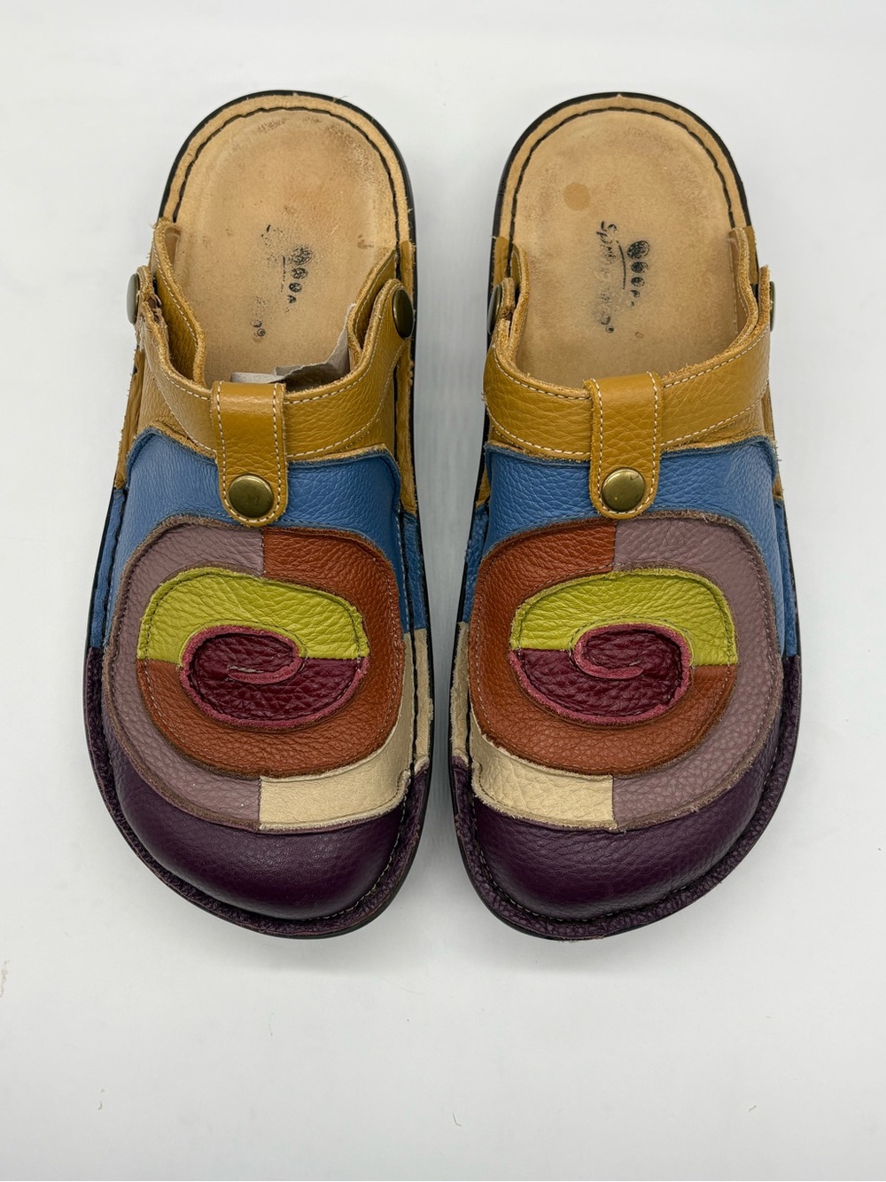 Colorblock Leather Clogs by Spring Step 41 - Picture 3 of 6